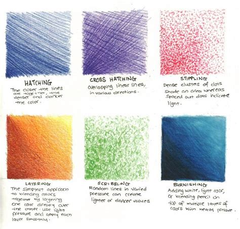 Color pencil shading techniques are similar to pencil and pen shading ...