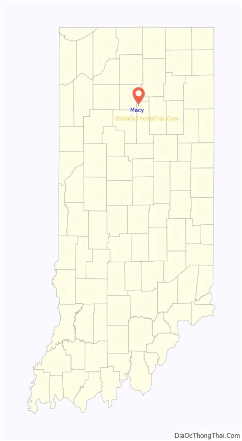 Map of Macy town, Indiana - Thong Thai Real