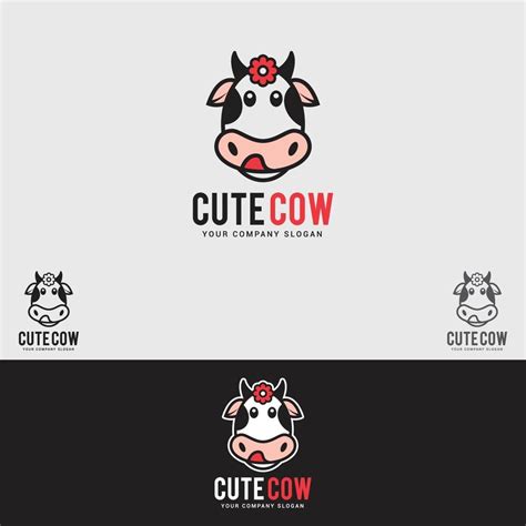 cute-cow logo design vector template 2095635 Vector Art at Vecteezy