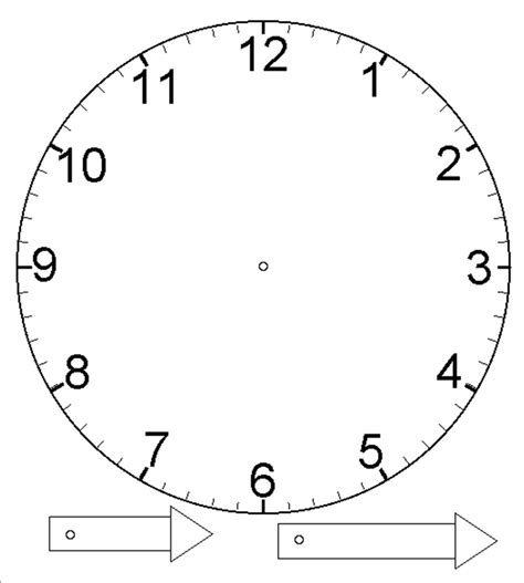 Printable Clock Hands Template