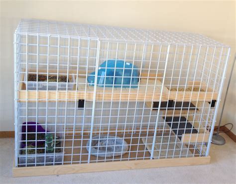 This is a 2 x 6 ft, 2 story Bunny Condo cage my husband made for Lola ...