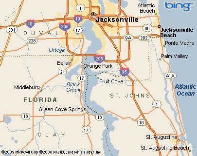 St Johns, Florida Area Map & More