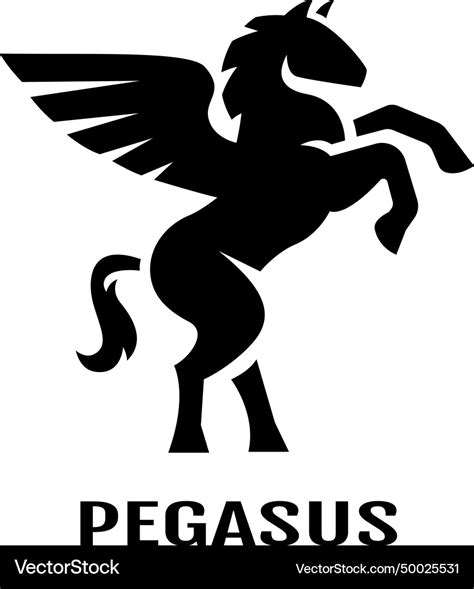 Flying pegasus logo Royalty Free Vector Image - VectorStock