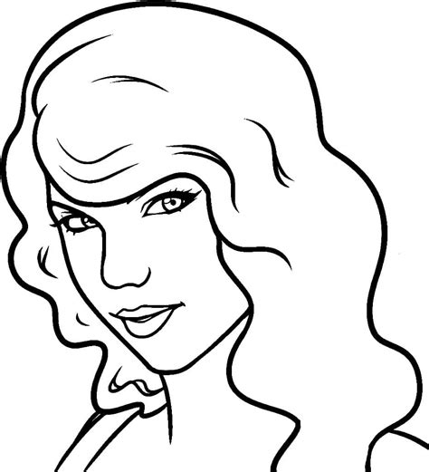 Taylor Swift Pop Singer coloring page - Download, Print or Color Online ...