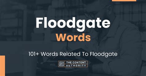 Floodgate Words - 101+ Words Related To Floodgate