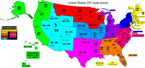 Image - US ZIP Code zones.png | Postal Codes Wiki | FANDOM powered by Wikia