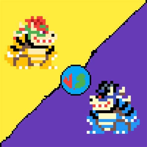 Pixilart - Bowser vs Dark Bowser by ColinthePurpBro