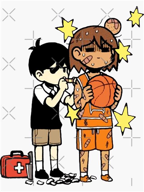 "omori sunny and kel" Sticker by pocapo | Redbubble