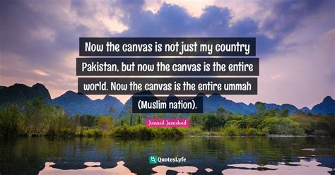 Now the canvas is not just my country Pakistan, but now the canvas is ...