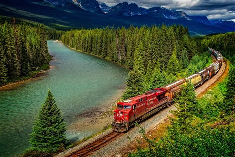 Trains, Forests, Scenery, Rivers, Canada, Parks, Locomotive, Banff, HD ...