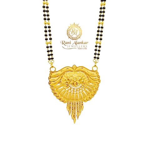 Golden Fancy Long Gold Mangalsutra – Welcome to Rani Alankar