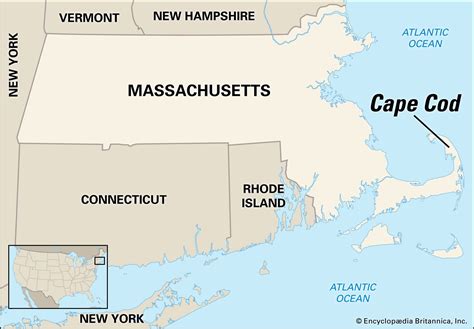 Cape Cod On A Map Of Usa - Eadith Madelaine