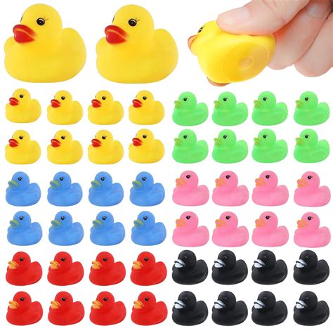 Buy Rubber Duck Bath Toys 50PCS Mini Ducks Bulk for Kids Baby Shower ...