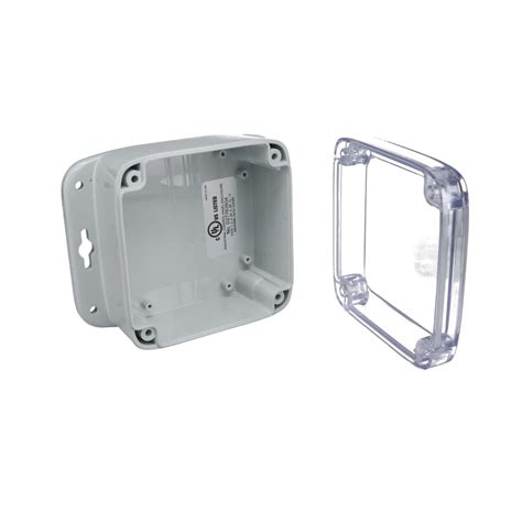 IP68/NEMA 6P Plastic Enclosure with Mounting Flanges and Clear Cover PU ...