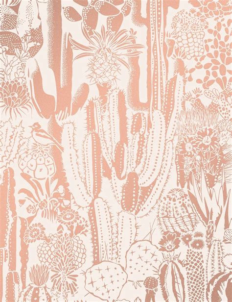 Cactus Spirit Rosegold | Cute wallpaper backgrounds, Wallpaper iphone ...