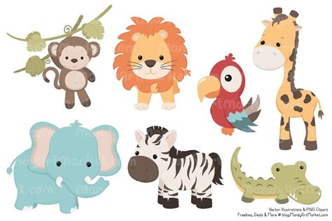 baby jungle animals vector clipart 10 free Cliparts | Download images ...