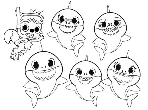 Desenhos do Baby Shark para colorir em 2021 | Páginas para colorir ...