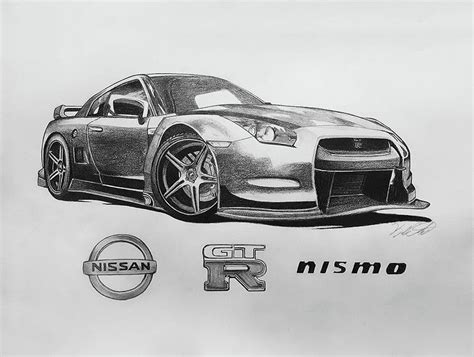 Nissan GT-R R35 Nismo Drawing by Kyle Casteel - Pixels