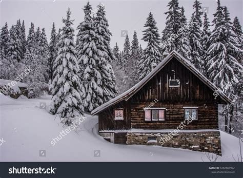 Cabin Woods During Winter Season Stock Photo 1282883992 | Shutterstock