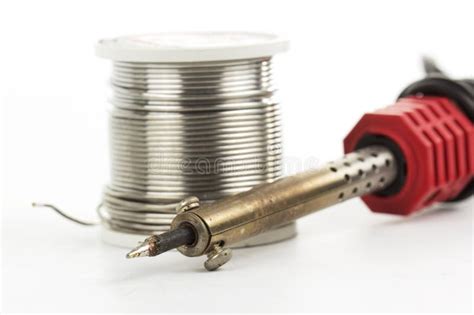 Soldering Iron Soldering Wire Stock Image - Image of electricity, steel ...