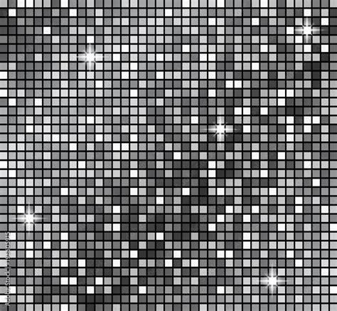 Metallicsilver mosaics. Vector silver disco lights background. Abstract ...