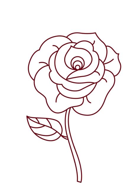 Easy Drawing Of A Rose