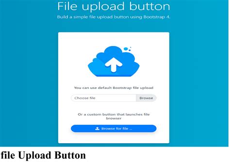 26+ File Upload Button Design Using Bootstrap (Demo + Code)