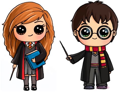 DrawSoCute | Desenhos kawaii, Harry potter anime, Harry potter hermione