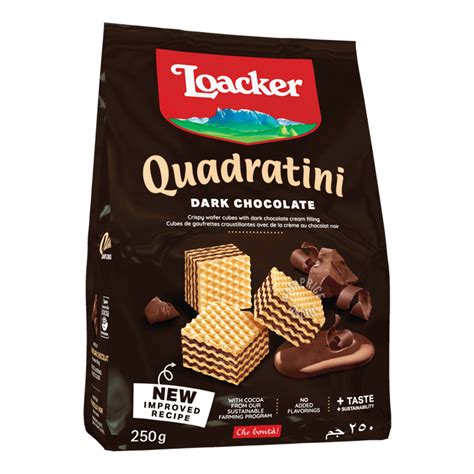 Loacker Quadratini Crispy Wafers - Dark Chocolate | NTUC FairPrice