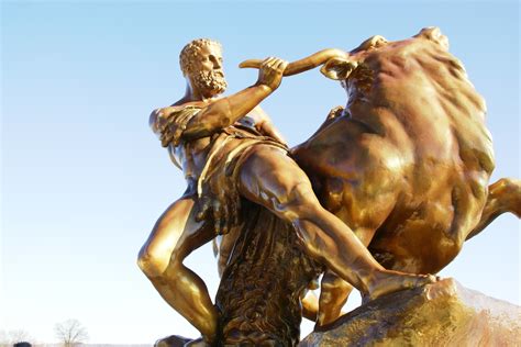 Man and bull Statue Monument Sculpture free image download