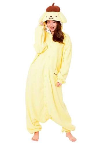 Adult Sanrio Pompompurin Kigurumi Costume | Kawaii Onesies