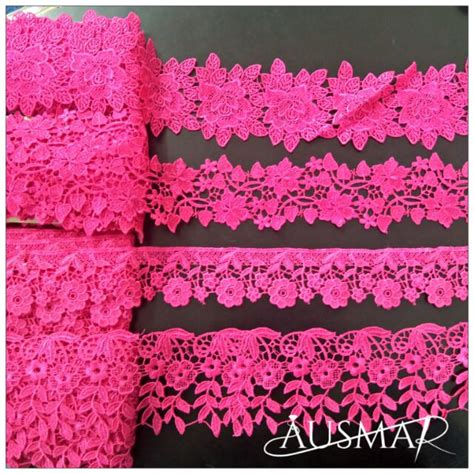 (PINK COLLECTION) CHEMICAL LACE / BORDER LACE / LACE KAIN (METER ...