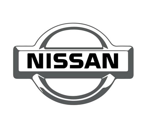 Nissan Logo Brand Symbol Gray Design Japan Car Automobile Vector ...