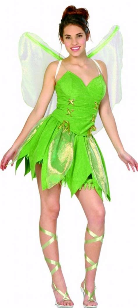 Ladies Green Fever Magical Tinkerbell Fairy Fancy Dress Costume ...