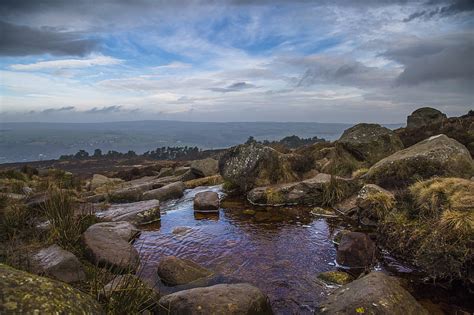 Illkley Moor, Yorkshire England, Moors, Sky, Clouds, Rocks, Nature ...