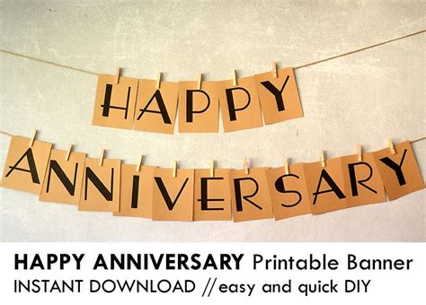 Happy Anniversary Banner Printable - Printable Word Searches