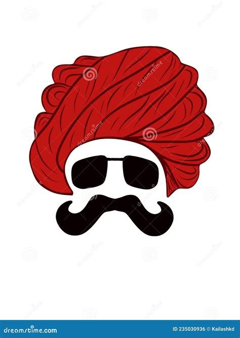 Rajasthani Man Concept Logo Design Stock Illustration - Illustration of ...