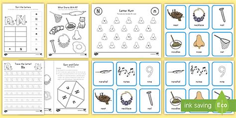 Letter N Worksheet and Activity Pack | Alphabet | ELA