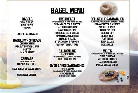 Bagel-Menu - Woodinville Bagel Bakery