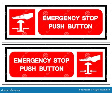 Emergency Stop Push Button Symbol Sign,Vector Illustration, Isolate on ...