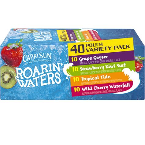 Capri Sun Roarin' Waters Naturally Flavored Water Beverage Variety Pack ...