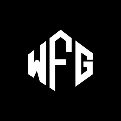 WFG letter logo design with polygon shape. WFG polygon and cube shape ...