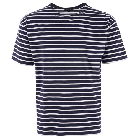 Armor Lux Breton Striped Mariniere T-Shirt | Navy & White | 01527