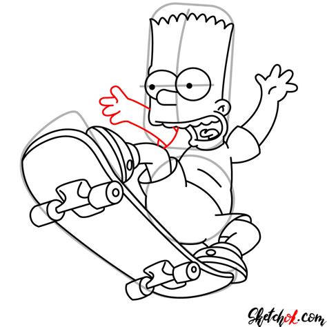 How To Draw Bart Simpson On A Skateboard Easy Drawings Dibujos | Images ...