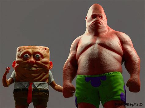 3D Art of SpongeBob and Patrick "in Real Life" is Deeply Unsettling ...