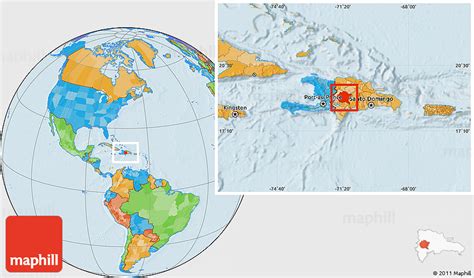 Political Location Map of San Juan