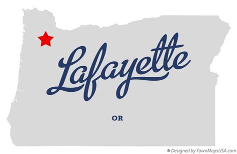 Map of Lafayette, OR, Oregon