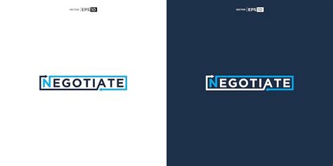 Premium Vector | Letter negotiate wordmark logo typography logo ...