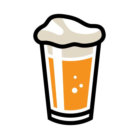 Beer Pint Glass Vector Icon 553684 Vector Art at Vecteezy