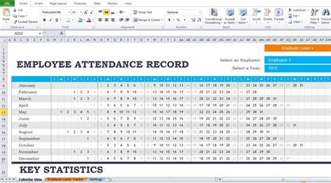 Printable Employee Attendance Report Templates (Excel / Word) - Excel TMP